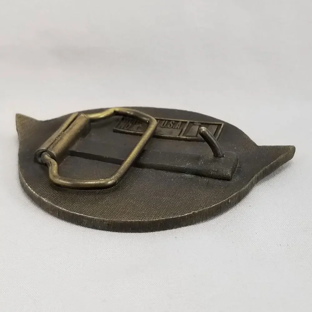VTG Belt Buckle 1978 Brass Corvette 25th Anniversary 1953-1978 USA Made By‎ IN